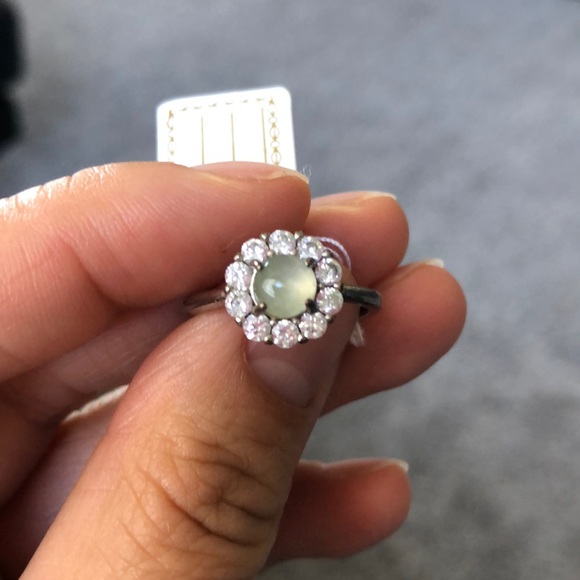 jade stone with 925 slivering, size adjustable, lucky jade good quality - Picture 1 of 1